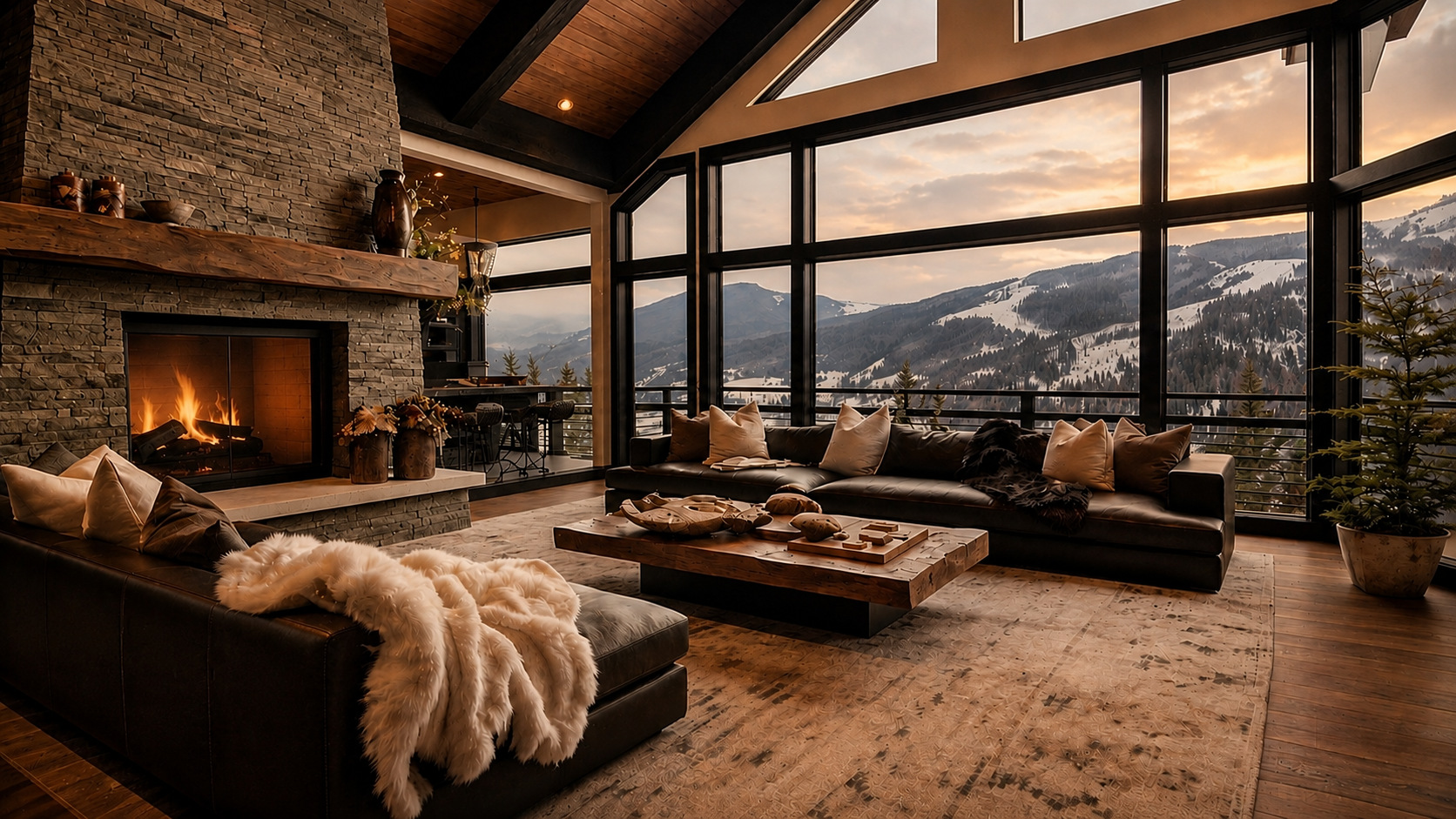 A cinematic wide view of a listing